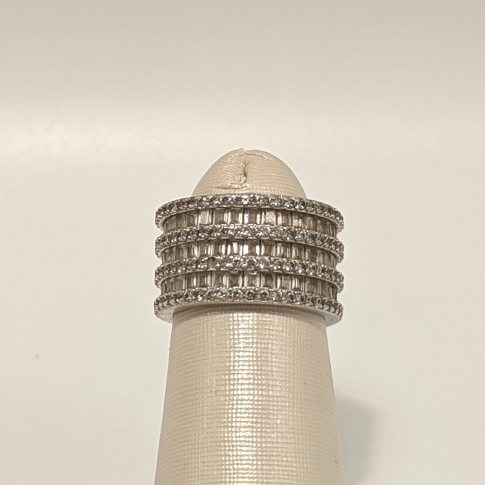 925 Sterling, Cz Infinity Ring - image 1